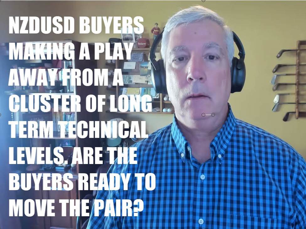 The NZDUSD buyers are making a play away from a cluster of long term technical levels.